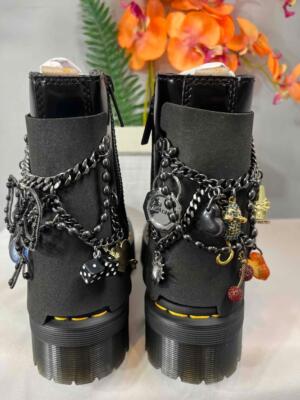 NIB DR. MARTENS X MARC JACOBS Vegan Jadon Platforms Black Boot US
