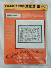 NEW Needles N Hoops Cross Stitch Kit Happiness Sampler 11x15
