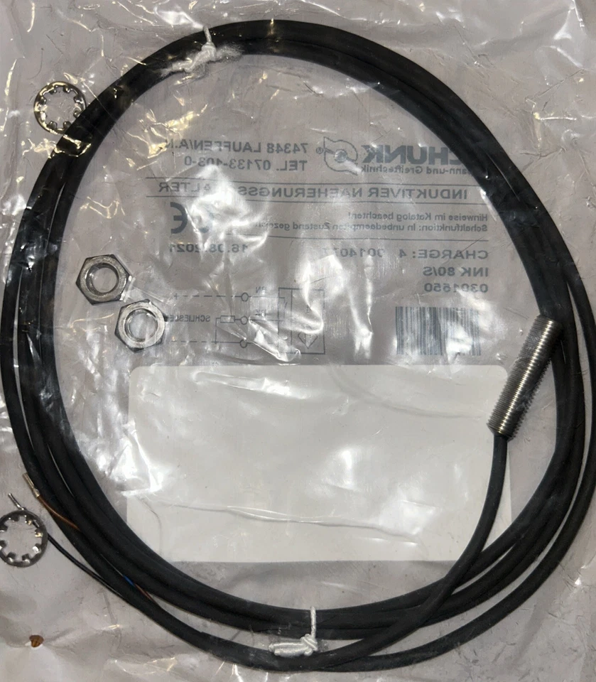 0301550 Inductive Proximity Switch Fits For Schunk INK 80/S. NEW!     C2 - Image 2 of 2