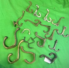 16 Metal Double Antique Vintage Farmhouse Screw Hooks Coat Hat