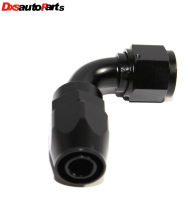 AN-10 90 Degree Swivel Fitting Adapter - Black, For Fuel, Oil & Gas Lines 9 thumbnail image