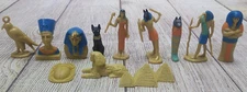 Safari Ltd Ancient Egypt Toob Lot of 12 Figures Toys Gold Blue Pharaoh Pyramids