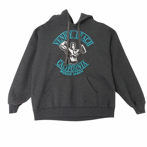 VTG Arnold Schwarzenegger Muscle Beach Venice California Sz S Hoodie Sweatshirt