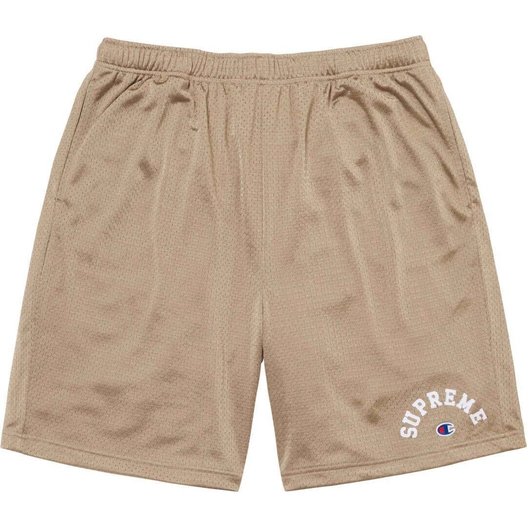 Short neuf 24SS neuf SUPREME Supreme CHAMPION MESH SHORT Champion short TAN
