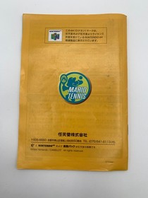 MARIO TENNIS 64 Japan Nintendo 64 N64 With Box & Manual US Seller N640385