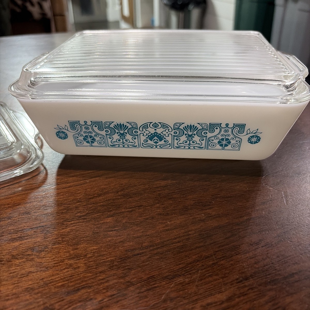 Vintage PYREX HORIZON BLUE 0503 Casserole Dish 2- Lids 1 1/2 Quart