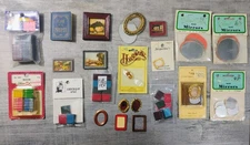 Vintage Dollhouse Books Frames Mirrors & Houseworks Door Plate & Knob Lot 1:12