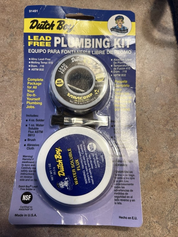 Vintage Dutch boy Lead Free Solder .18 4 Oz And Flux
