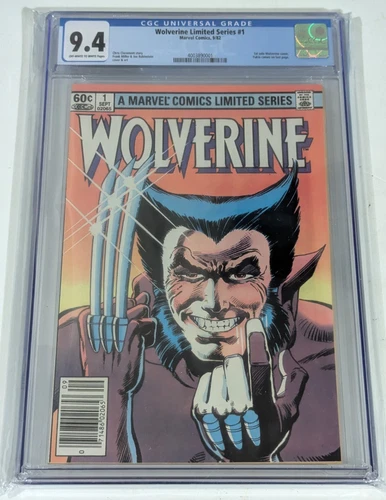 Wolverine# 1 cgc 9.4(1st Solo App Of Wolverine) NEWSSTAND/FRANK MILLER/1982🔥🔥