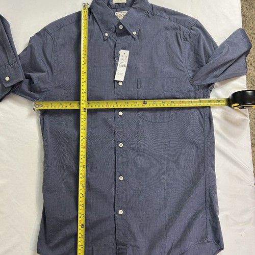 J. Crew Slim Secret Wash Baumwoll Popeline Hemd Montclair Navy Blau Gr. S Neu mit Etikett - Bild 5 von 13