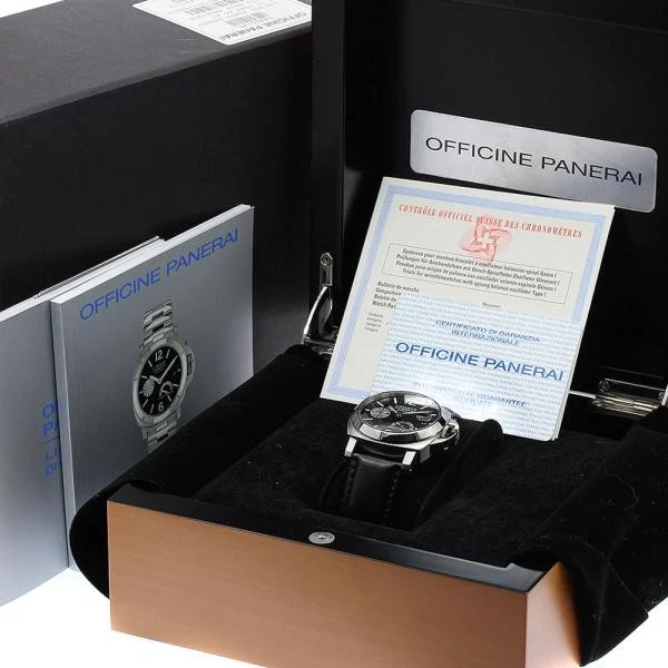 Panerai — Officine Panerai Luminor PAM00125 40mm SS Black Dial Automatic Watch #C3746