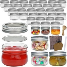 40 Pack Mason Jars 4 Oz Food Storage Jars with Split Glass Canning Jars New