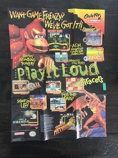 SNES Play It Loud Insert Poster P GP SNES USA 4 Super Metroid Super Mario World