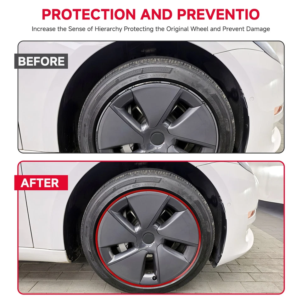 18" 19" 20" Alloy Wheel Hub Rim Protector Trim Ring For E90 E91 E92 335i 328i - Image 4 of 4