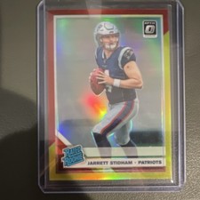 Panini Donruss Optic 2019 Jarrett Stidham #157 Patriots Rated Rookie Red & Yell…