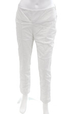 Anatomie Women Ankle Cropped Maternity Pants White Zip Size M