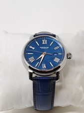 MontBlanc Star Legacy Automatic Limited Mens Watch Date Blue Dial Leather 130956
