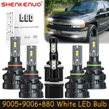 For Chevy Tahoe 2001-2006 White LED Headlights Bulbs High Low Beam Fog Lights Z8