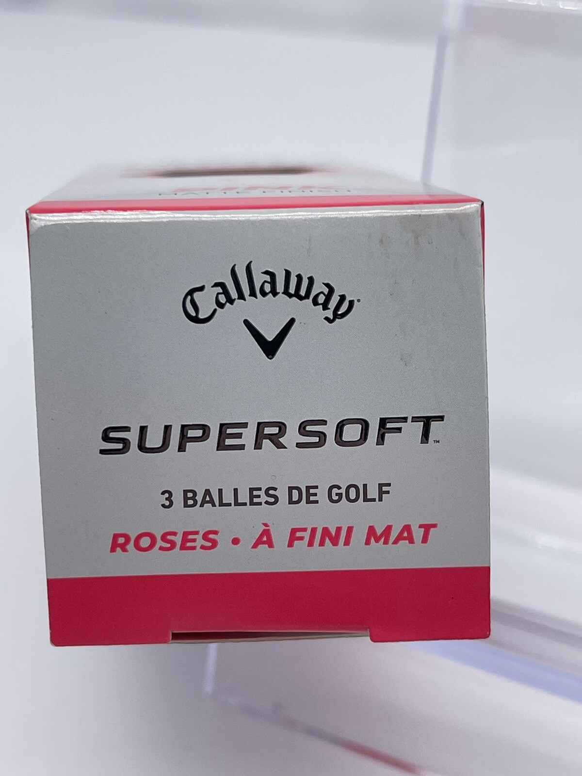 Callaway Supersoft Matte Pink Golf Balls 1 Sleeve (3 Balls) - New