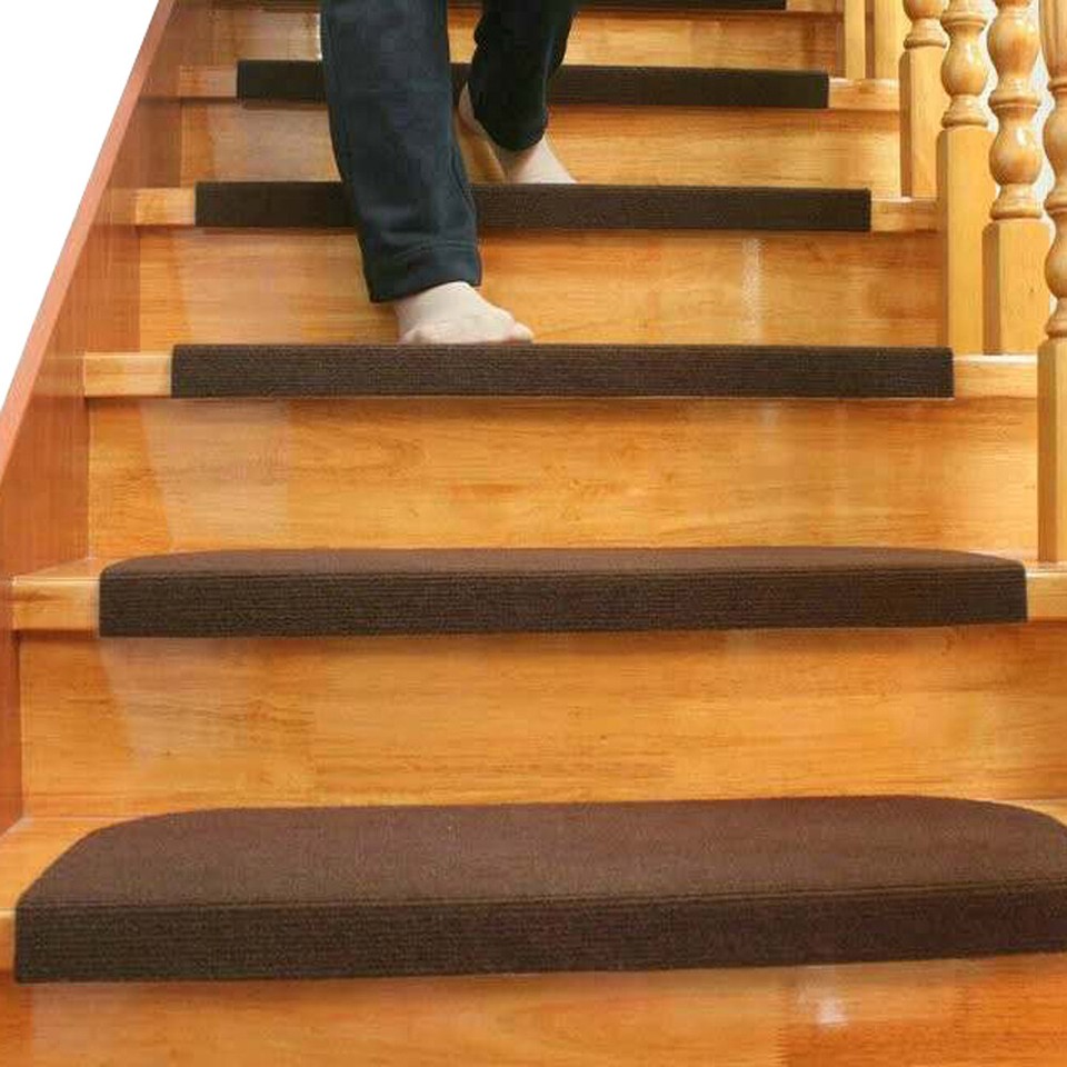 Set of 13 Stair Treads Indoor Non Slip / Skid Mats Pads Carpet Rugs