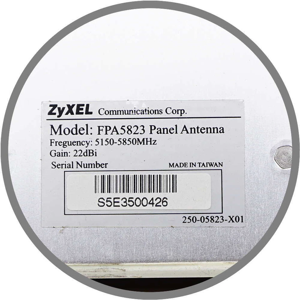 Zyxel Outdoor 5GHz 22dBi 13-1/2" x 13-1/2" x 1-1/2" PANEL ANTENNA, N-Type Female - Image 3 of 3