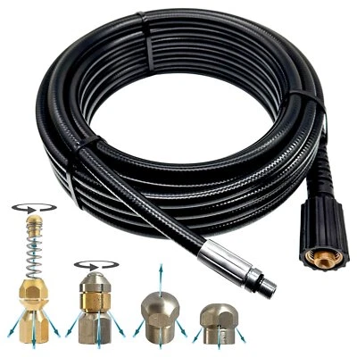 M&M SMARTEK® Rohrreinigungsschlauch für Nilfisk, Alto Hochdruckreiniger mit 1/2" IG 14mm Dorn