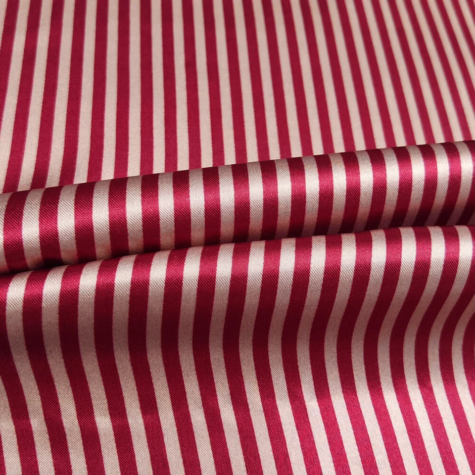 1 Meter X 1.48 Meter Soft Satin Fabric Silky Striped Material Lining Craft - Bild 2 von 4