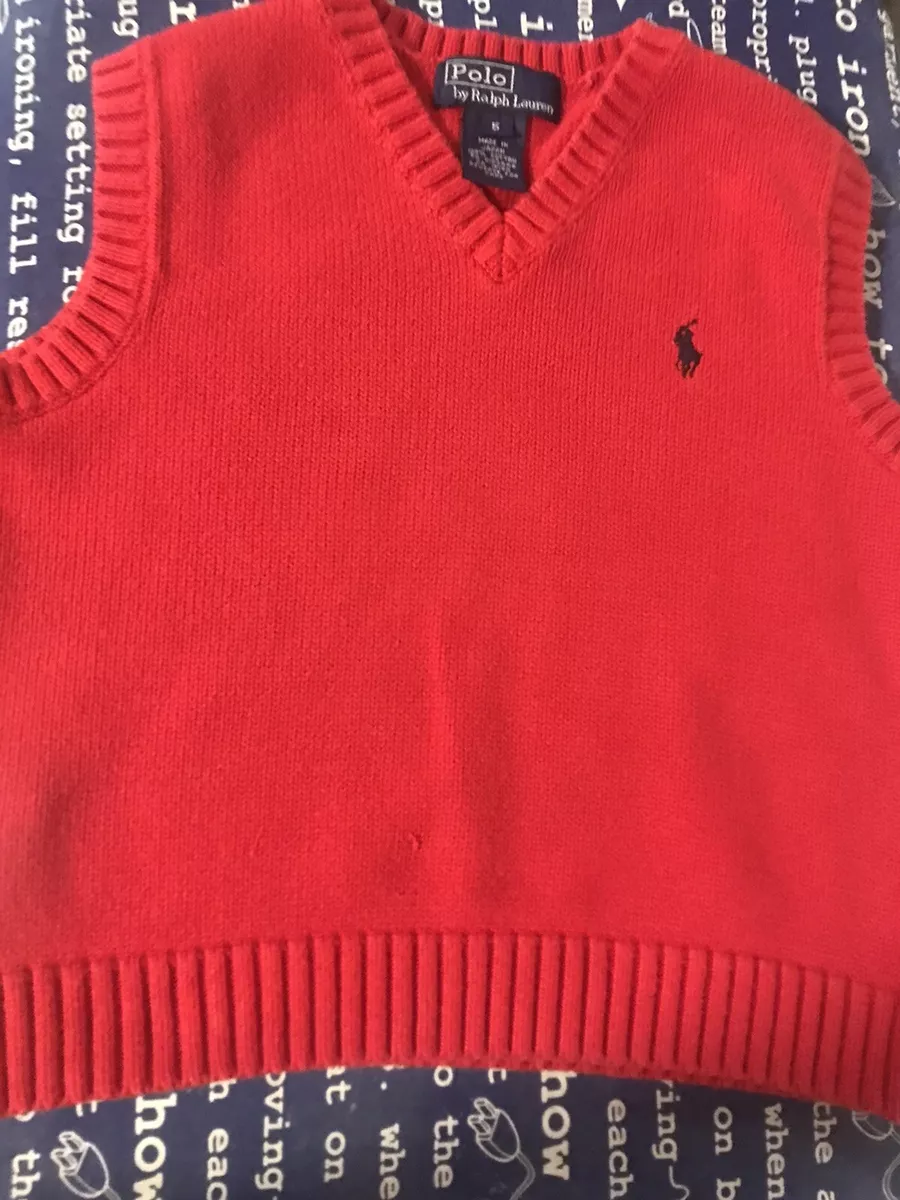 Red polo sales sweater vest