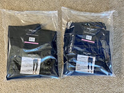 (2 Pair) Nine West Women's Mid-Rise Yoga Stretch Heidi Pull On