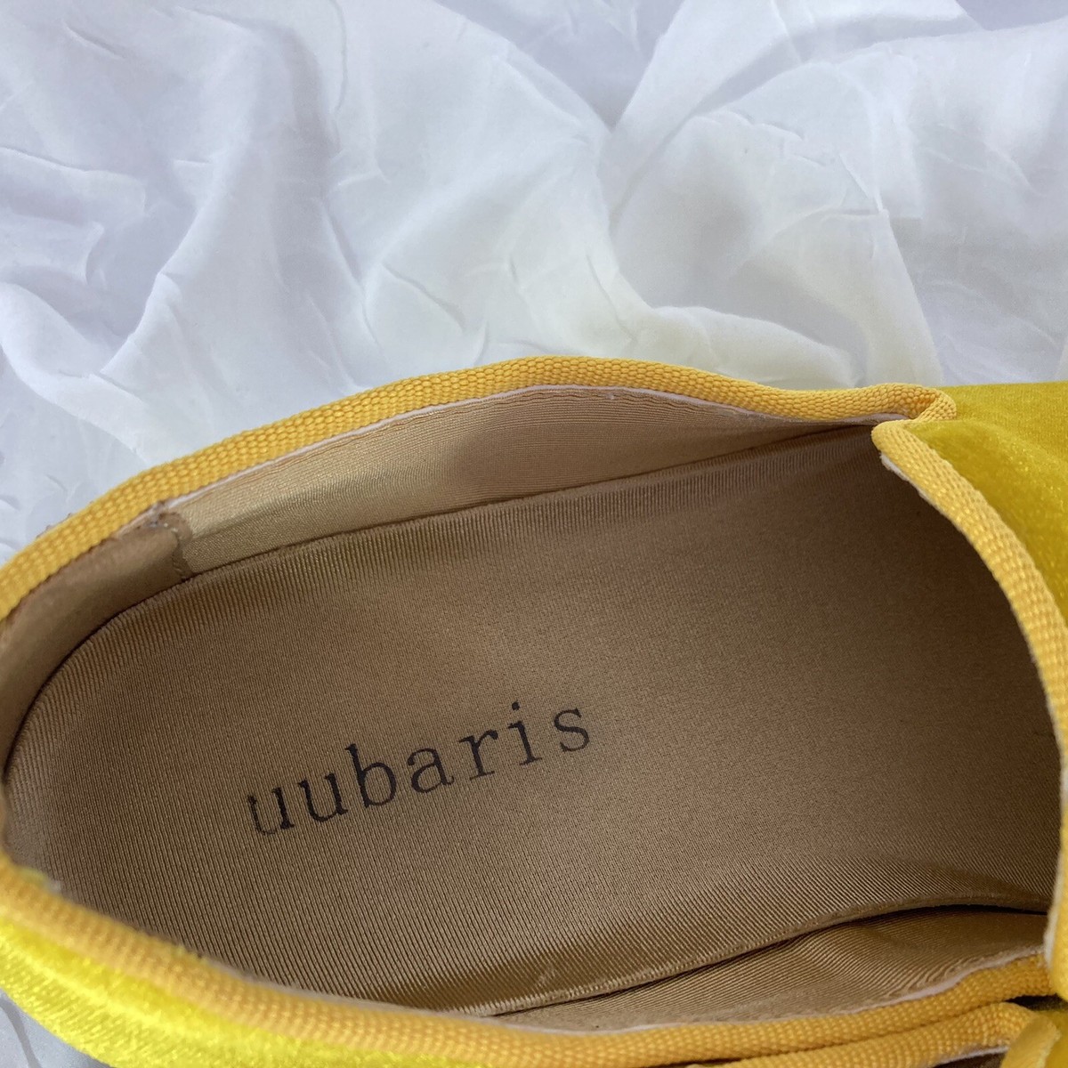 UUBARIS YELLOW Velvet Loafers Slip-on Dress Classic Tuxedo Shoes, Men’s Size 7.5 Amazon.com | UUBARIS Men main image 3