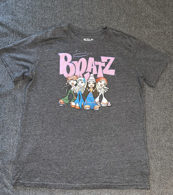 Bratz Dolls Graphic Charcoal Gray T-Shirt  Size Large