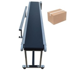 110V 59"L*7.8"W PVC Belt Conveyor Stainless Steel Body Boxes Shipping Machine