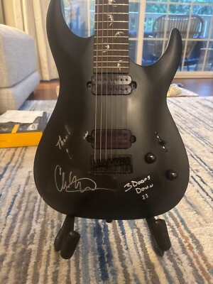 Schecter Damien-6 6 String Electric Guitar - Black (2470) autographed 