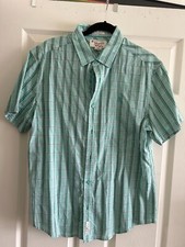 Penguin Munsingwear Men's Short Sleeve Shirt Classic Fit Large, Green Checks