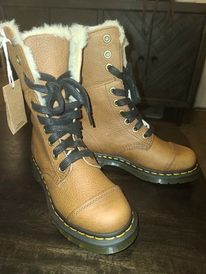 dr martens fur lined aimilita grizzly
