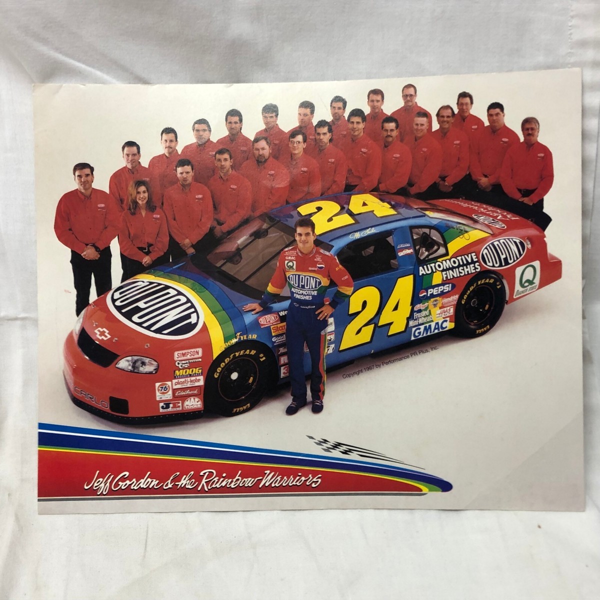 Jeff Gordon & the Rainbow Warriors Dupont Car Photo 1997
