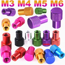 M3 M4 M5 M6 Colourful Knurled Thumb Nut Aluminum Hand Grip Knobs Blind Hole Nuts