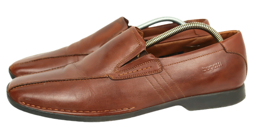 Brown Leather Men's Loafer Shoes Size 