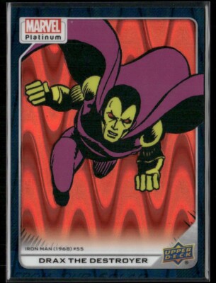 2023 Upper Deck Marvel Platinum Teal Wave /799 #142 - Drax the Destroyer