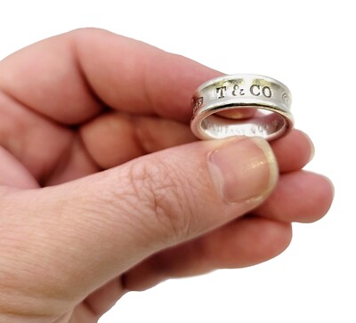 Tiffany & Co. Ring 1837 Band 6.8 mm Wide Polished 925 Sterling
