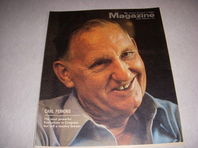 LOUISVILLE COURIER JOURNAL MAGAZINE February 2, 1975, CARL PERKINS, JAMES LOVELL