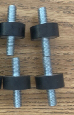 Qty (4) Vibration Isolator Mounts (1-1/8 Dia x 1/2 Thk) 3/8-16 x 3/4 Long Studs