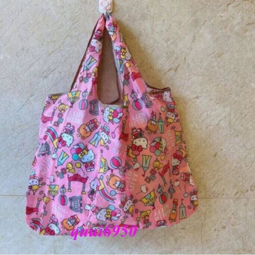 Cute Hello Kitty Circus Foldable Shopping Bag Grocery Recycle Eco-friendly Tote - Afbeelding 1 van 2