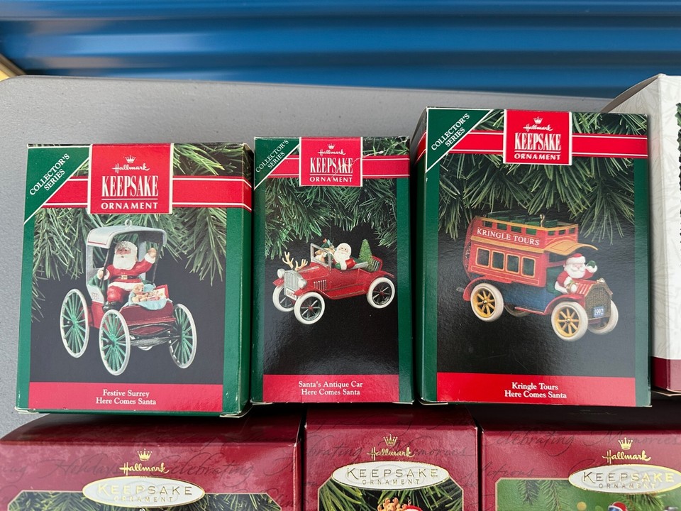 Vintage Hallmark Ornaments Lot 19902023 Here Comes Santa Collection