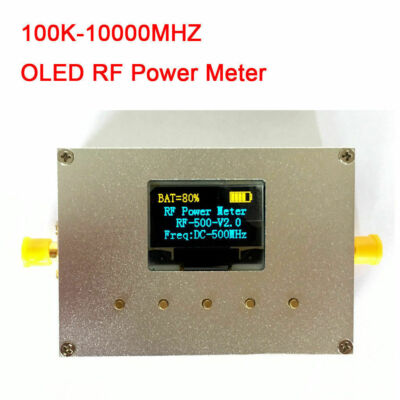 1000MHz 100KHZ-10GHZ OLED RF Power Meter -60～0dBm + Sofware RF Attenuation Value