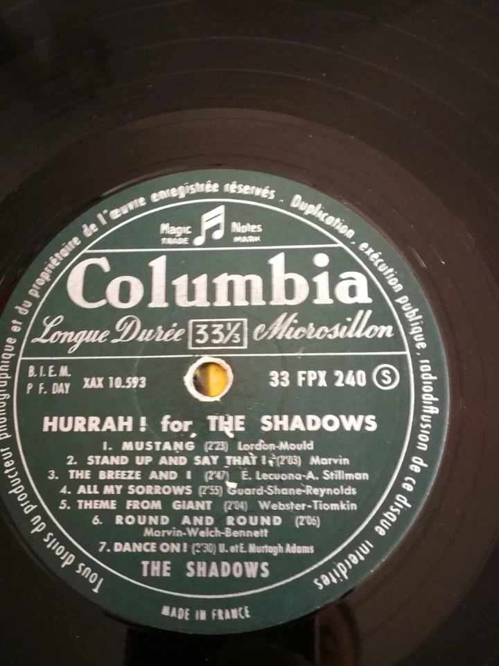 33 Tours Vinyle Album The Shadows Hourrah For Original Tbe - Photo 4/4