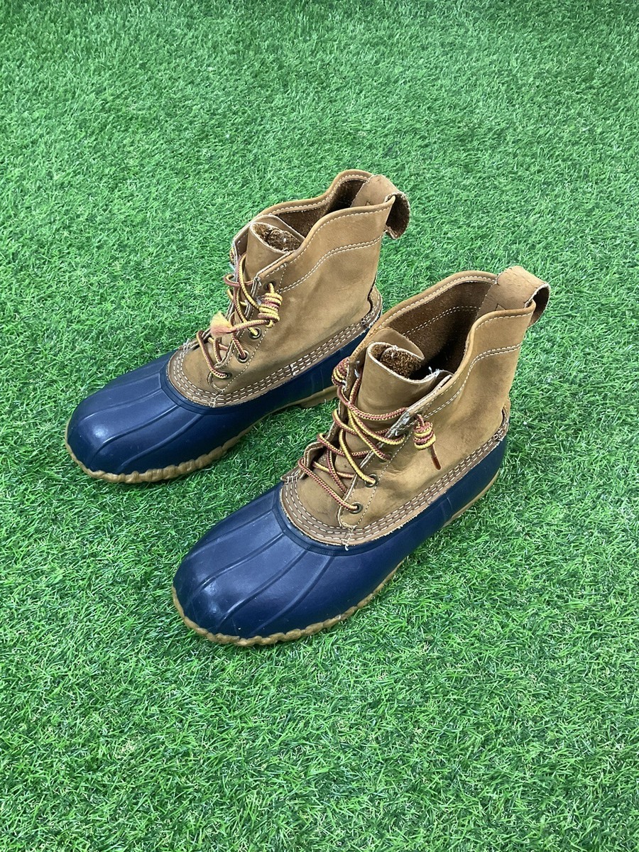 Vintage L.L. Bean Duck Boots Womens 10 LW Navy Leather 