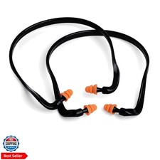 2 Pairs Soft Banded Silicone Reusable Washable Ear Plugs for Sleeping Swimmin...