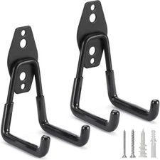 2 Pack Heavy Duty Garage Hooks Storage Organizer Wall Mount Power and Garden ...