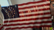 Handcrafted Wooden American Flag 250th Anniversary Patriotic Wall Sign